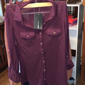 Purple work shirt new never worn